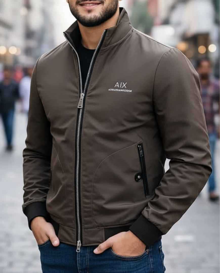মেনস প্রিমিয়াম জ্যাকেট, Suskin Fabric Jacket, Dark brown / Coffee brown color/Chocolate brown উইন্টার জ্যাকেট, YKK জিপার জ্যাকেট, AX মেনস জ্যাকেট, শীতের পুরুষদের জ্যাকেট,  ShopnillBD জ্যাকেট, স্টাইল